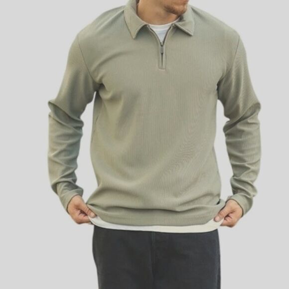 NWOT Visconti Sport Half / Quarter Zip Polo Sweater Made in Italy Men XXL 2XL - Picture 1 of 13